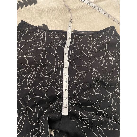 Vintage 90s mom full embroidered linen blend cropped pants size 6 - Picture 9 of 9